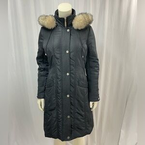 BERNARDO Winter Parka with Faux Fur Made from Wool Size Medium